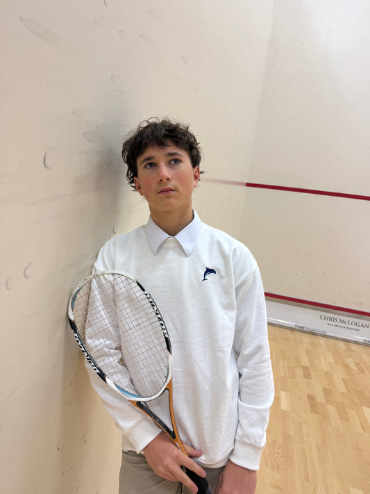 SeaFoam White Crewneck